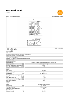 AC5253 AS-Interface Ağ sistemi AirBox 5/2 bistable 4DI