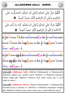 # Allâhümme śalli alâ muħammedin ve alâ âli muħammedin kemâ