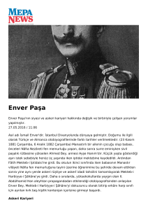 Enver Paşa - Mepa News