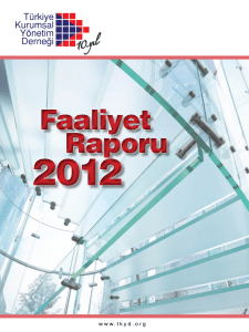 Faaliyet Raporu Faaliyet Raporu - Türkiye Kurumsal Yönetim Derneği