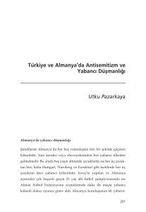 Türkiye ve Almanya`da Antisemitizm ve Yabanc› Düflmanl›¤›