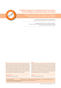 Case Report Eş Zamanlı Koroner - Journal of Clinical and Analytical