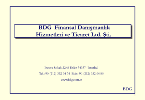 BDG Finansal Danışmanlık Hizmetleri