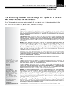 The relationship between histopathology and age factor in patients
