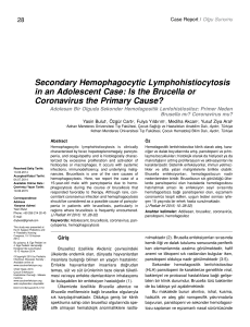 Secondary Hemophagocytic Lymphohistiocytosis in an Adolescent