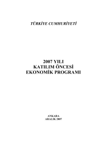 2007 yılı katılım öncesi ekonomik programı