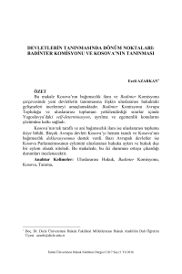 badinter komisyonu ve kosova`nın tanınması