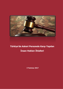 Türkiye`de Askeri Personele Karşı Yapılan İnsan