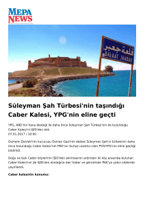 Süleyman Şah Türbesi`nin taşındığı Caber Kalesi, YPG`nin eline geçti