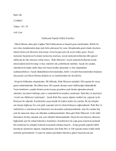 Ilgın Alp 21300667 Türkçe 101- 29 Aslı Uçar Edebiyatta Popüler