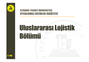 Uluslararası Lojistik - İstanbul Ticaret Üniversitesi