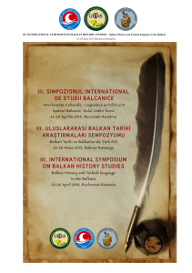III. INTERNATIONAL SYMPOSIUM ON BALKAN HISTORY STUDIES