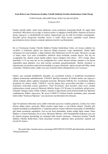 Irina Bokova`nın Uluslararası Kadına Yönelik Şiddetin Ortadan