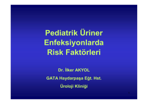 Pediatrik Üriner Enfeksiyonlarda Risk Faktörleri
