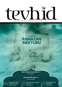 ramazan mektubu - Tevhid Dergisi