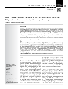 Rapid changes in the incidence of urinary system cancers in Turkey