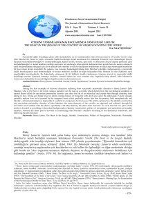 Ötekini Tanı(mla)ma(ma) - the journal of international social research