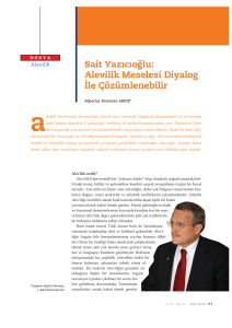 Sait Yazıcıoğlu: Alevilik Meselesi Diyalog İle Çözümlenebilir