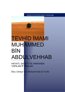 Tevhid imami Muhammed b. Abdulvahhab