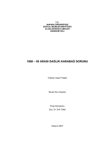 95 arası dağlık karabağ sorunu - Ankara Üniversitesi Açık Erişim