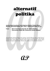 PDF: Tam Metin - Alternatif Politika