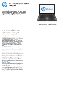 HP Elitebook 8570w ürün broşürünü - is-istasyonu.com