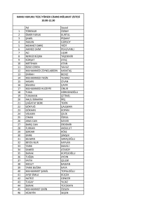 Ad Soyad 1 TÖRENUR ÖZBAY 2 ÖMER FARUK KURTUL 3 ŞAMİL