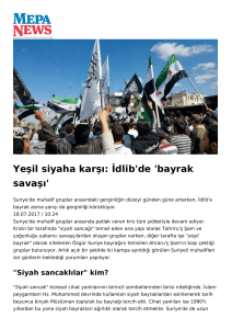 Yeşil siyaha karşı: İdlib`de `bayrak savaşı`