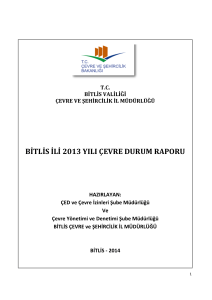 Bitlis - Çevre ve Şehircilik Bakanlığı