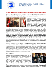 başbakan erdoğan mısır, tunus ve libya`ya ziyaretlerde bulundu