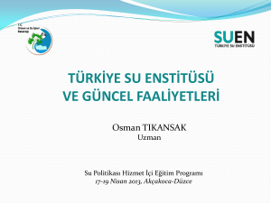 türkiye su enstitüsü - Su Yönetimi Genel Müdürlüğü