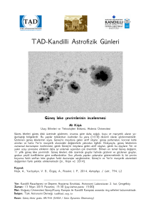 TAD-Kandilli Astrofizik Günleri - Kandilli Rasathanesi ve Deprem