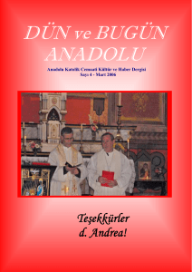 DÜN ve BUGÜN ANADOLU - Anadolu Katolik Kilisesi
