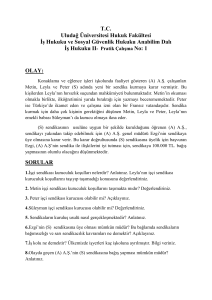 T.C. Uludağ Üniversitesi Hukuk Fakültesi İş Hukuku ve Sosyal