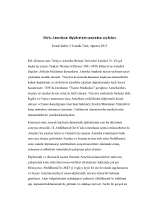 Türk-Amerikan ilişkilerinin unutulan sayfaları