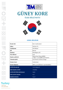 Güney Kore Ülke Bilgi Notu