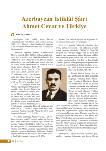 Azerbaycan İstiklâl Şâiri Ahmet Cevat ve Türkiye