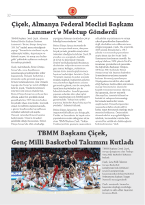 TBMM Başkanı Çiçek, Genç Milli Basketbol Takımını Kutladı