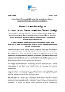 Finansal Kurumlar Birliği ve İstanbul Ticaret Üniversitesi`nden