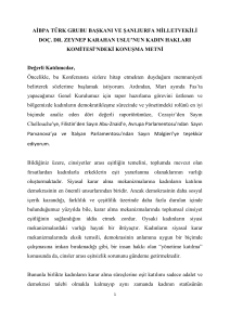 AİBPA Türk Grubu Başkanı ve Şanlıurfa Mv. Doç.Dr Zeynep