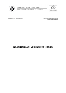 CommDH(2011)2 Issue paper Gender Identity_turkish final