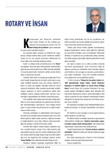 rotary ve insan - Rotary Dergisi