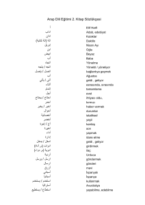 Arap Dili Eğitimi 2. Kitap Sözlükçesi أ اداب اذان اﻟﺔ (اﻟﺔ ﮐﺎﺗﺑﺔ) إﺑرﯾل اﺑن اﺑﯾ