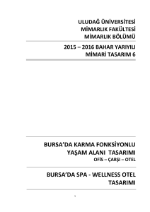 Mimari Tasarım 6 (2015 - 2016 Bahar)