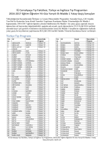 İÜ Cerrahpaşa Tıp Fakültesi, Türkçe ve İngilizce Tıp Programları