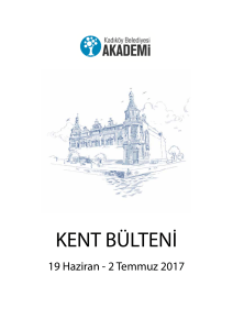 kent bülteni - Kadıköy Belediyesi Akademi