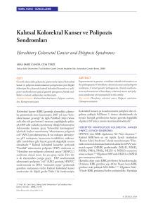 Kalıtsal Kolorektal Kanser ve Polipozis Sendromları