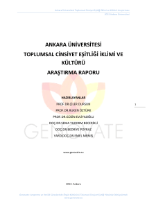 Ankara Üniversitesi Toplumsal Cinsiyet Eşitliği İklimi ve