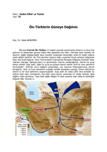 Ön-Türklerin Güneye Dağılımı