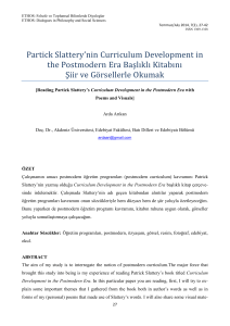 Partick Slattery`nin Curriculum Development in the Postmodern Era